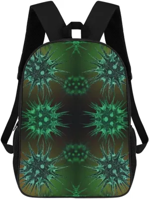 Molecules of The Virus Casual Backpack 17 Inch Travel Hiking Laptop Business Bag Unisex Gift for Outdoor Work Camping