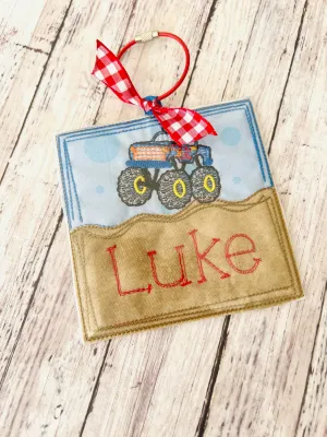 Monster Truck Bag Tag
