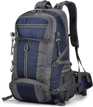 Mountaineering Backpack Men & Women 50L Hiking Storage Bags Multifunctional Outdoor Expedition Travel Backpacks(Blue)