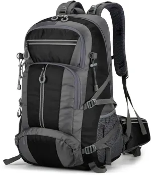 Mountaineering Backpack Men & Women 50L Hiking Storage Bags Multifunctional Outdoor Expedition Travel Backpacks(Gray)