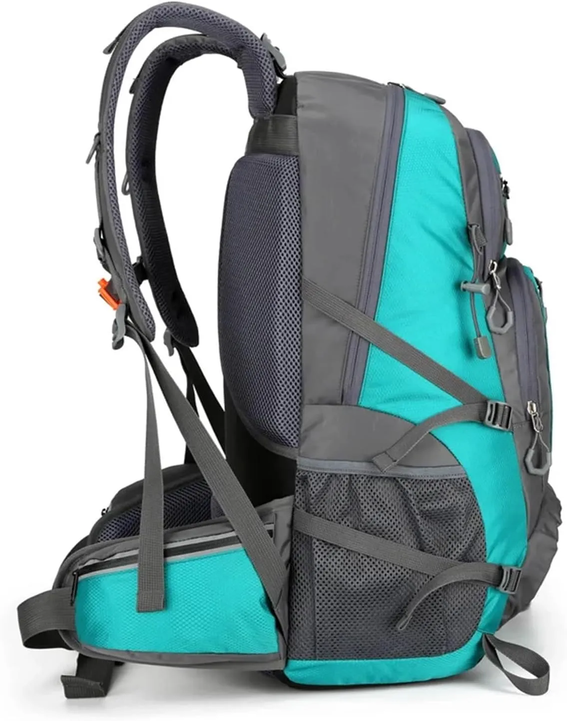 Mountaineering Backpack Men & Women 50L Hiking Storage Bags Multifunctional Outdoor Expedition Travel Backpacks(Gray)