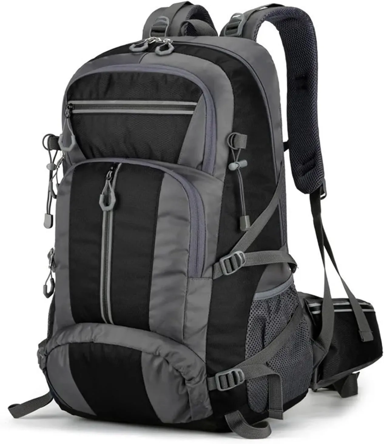 Mountaineering Backpack Men & Women 50L Hiking Storage Bags Multifunctional Outdoor Expedition Travel Backpacks(Gray)