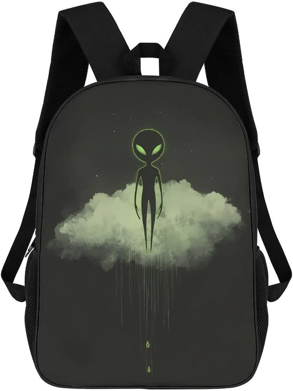 Mysterious Aliens 17 Inches Travel Backpacks Funny Shoulder Bag Lightweight Daypack