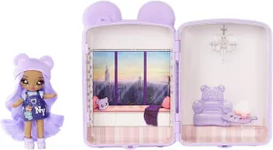 Na Na Na Surprise Mini Backpack Bedroom Lizzy York Fashion Doll, Fuzzy Purple Bear Backpack, Gift for Kids, Ages 5 6 7 8  Years
