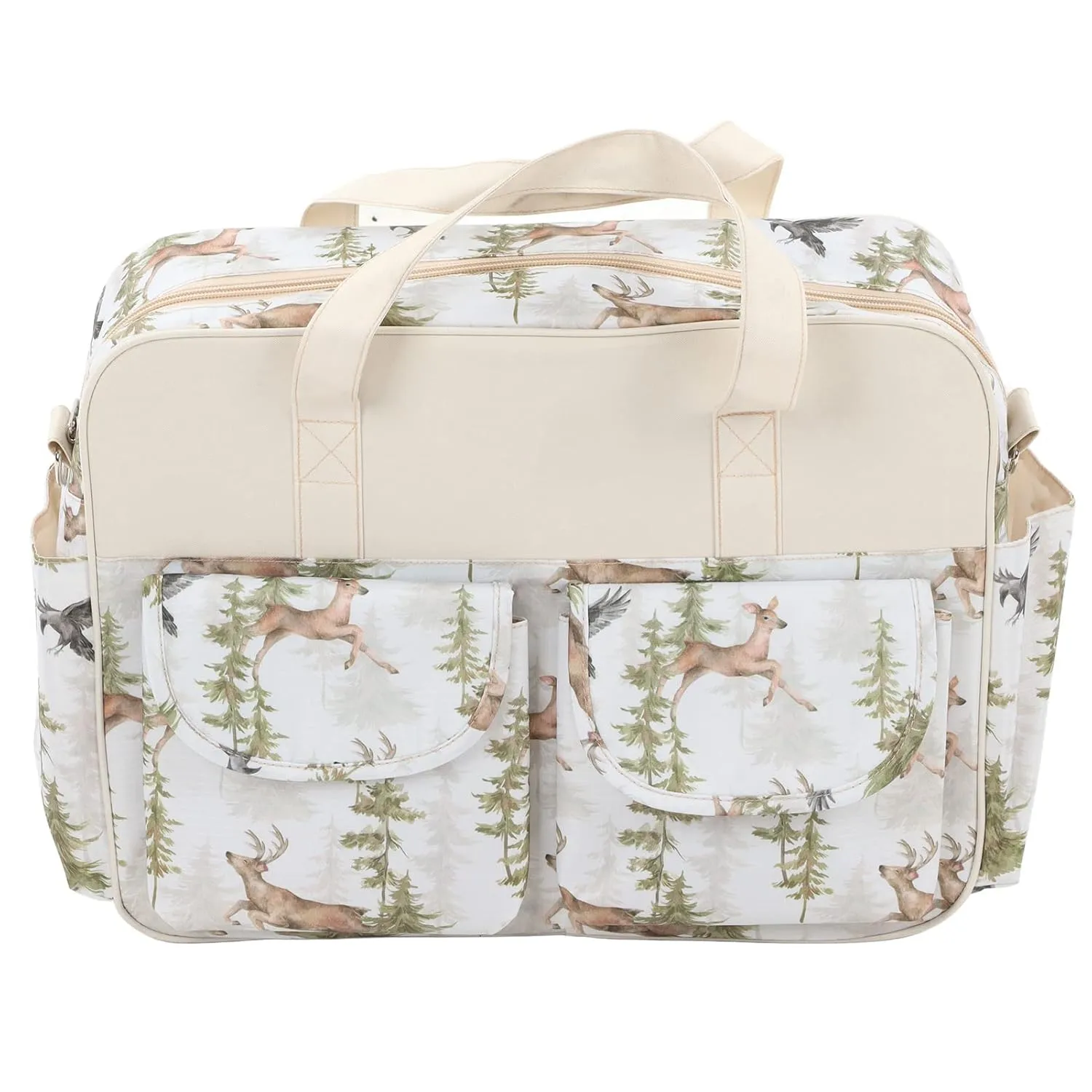 Nappy Changing Bags, Bump Resistant Diaper Bag Backpack Waterproof for Mom and Dad (Forest Elk)