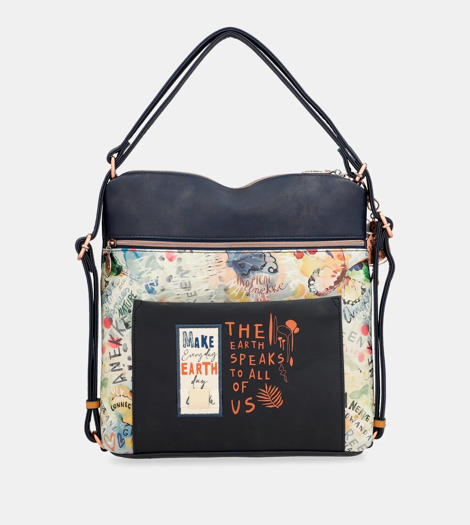 Nature sac dos Cabriolet en Navy Bag Bluetooth-enabled Pachamama un à Sophisticated Blue