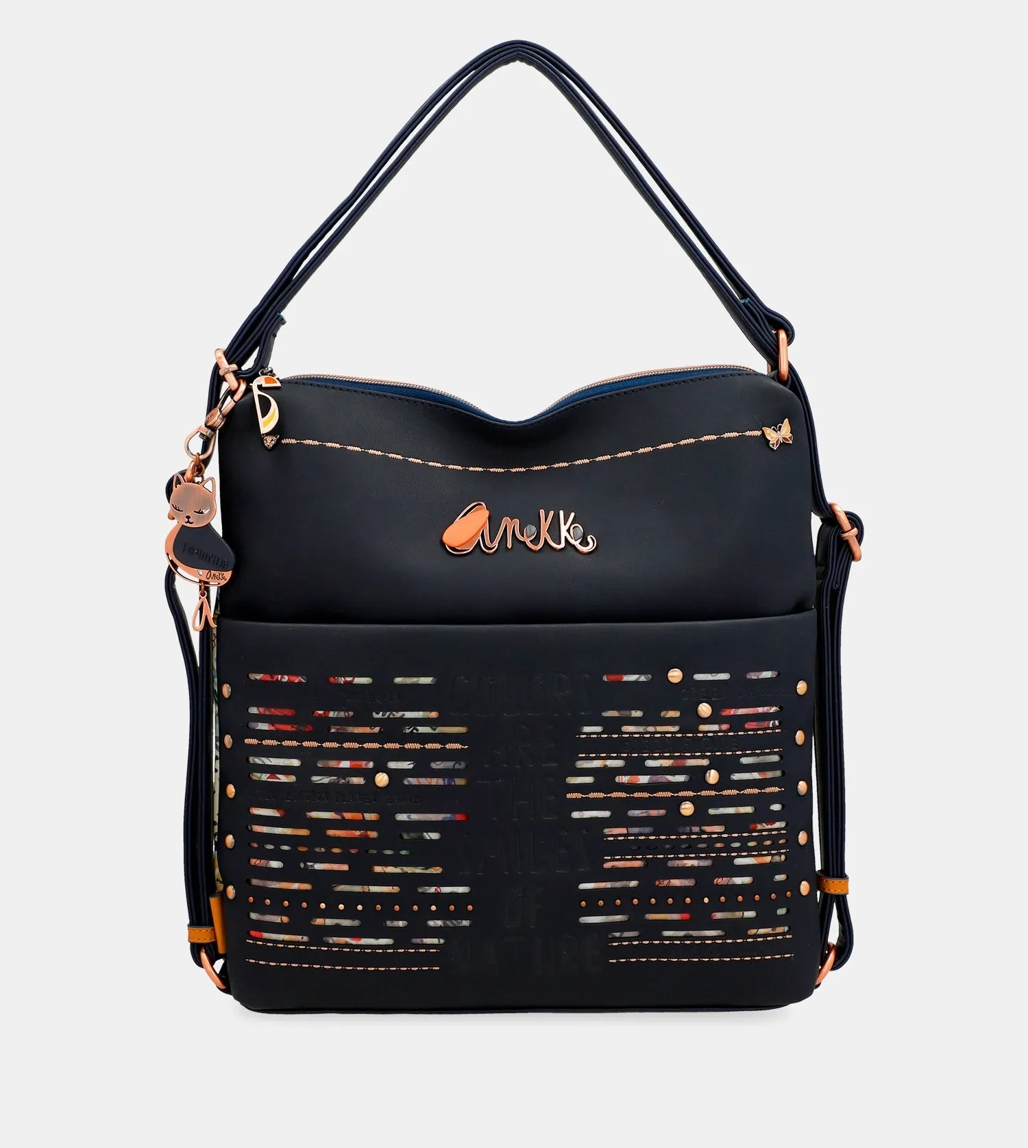 Nature sac dos Cabriolet en Navy Bag Bluetooth-enabled Pachamama un à Sophisticated Blue