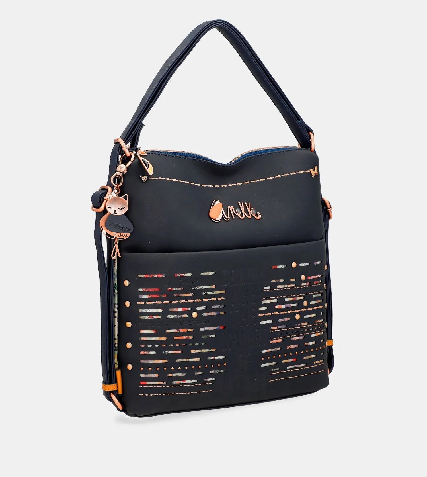 Nature sac dos Cabriolet en Navy Bag Bluetooth-enabled Pachamama un à Sophisticated Blue