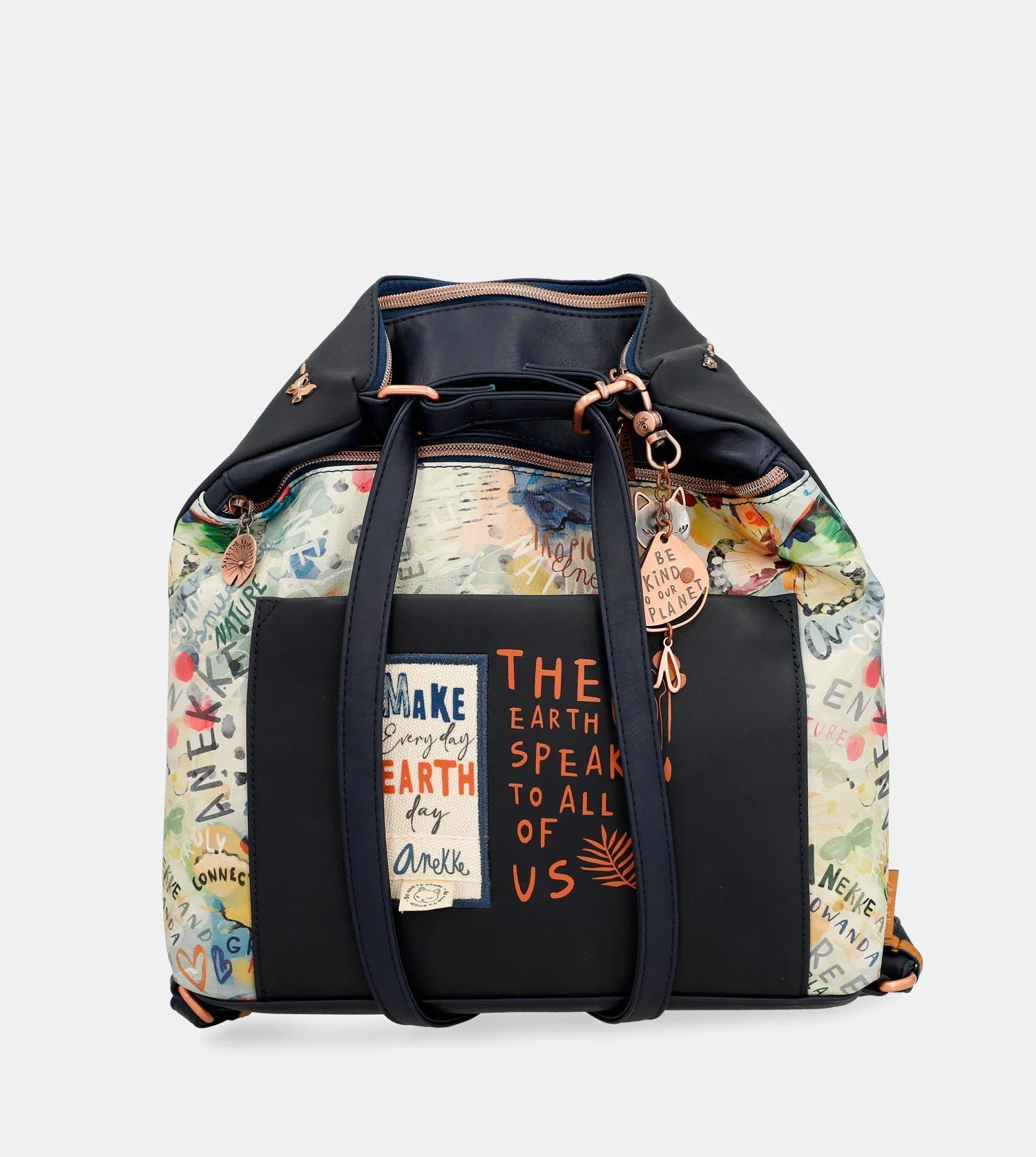 Nature sac dos Cabriolet en Navy Bag Bluetooth-enabled Pachamama un à Sophisticated Blue