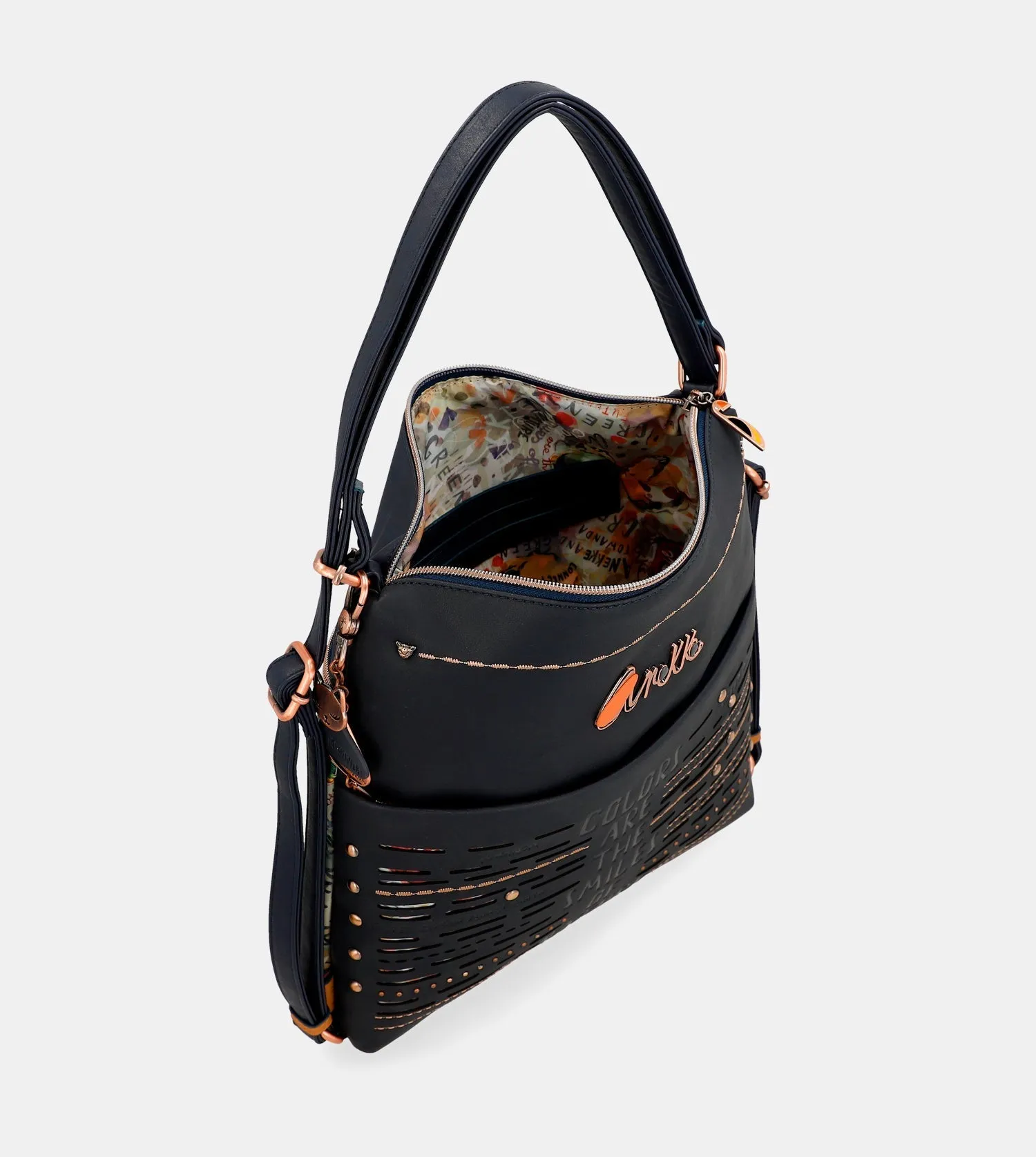Nature sac dos Cabriolet en Navy Bag Bluetooth-enabled Pachamama un à Sophisticated Blue
