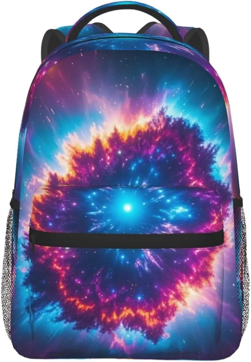 Nebula Explosion Art Adult Backpacks 15 Inch Laptop Backpack Travel Bag for Men Women Gifts