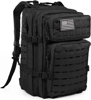 New Military Tactical Backpack - Large 45L Army 3 Day Assault Pack Molle Bag Daypack Hiking Trekking Rucksack for Men Women