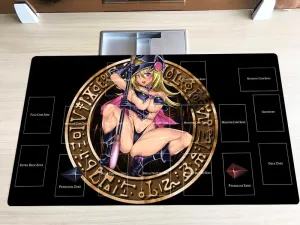 New Mlikemat Playmat Magi Magi Magician Gal TCG CCG Trading Card Game Mat with Zones   Free Bag (ZD039-436-A-with zones)