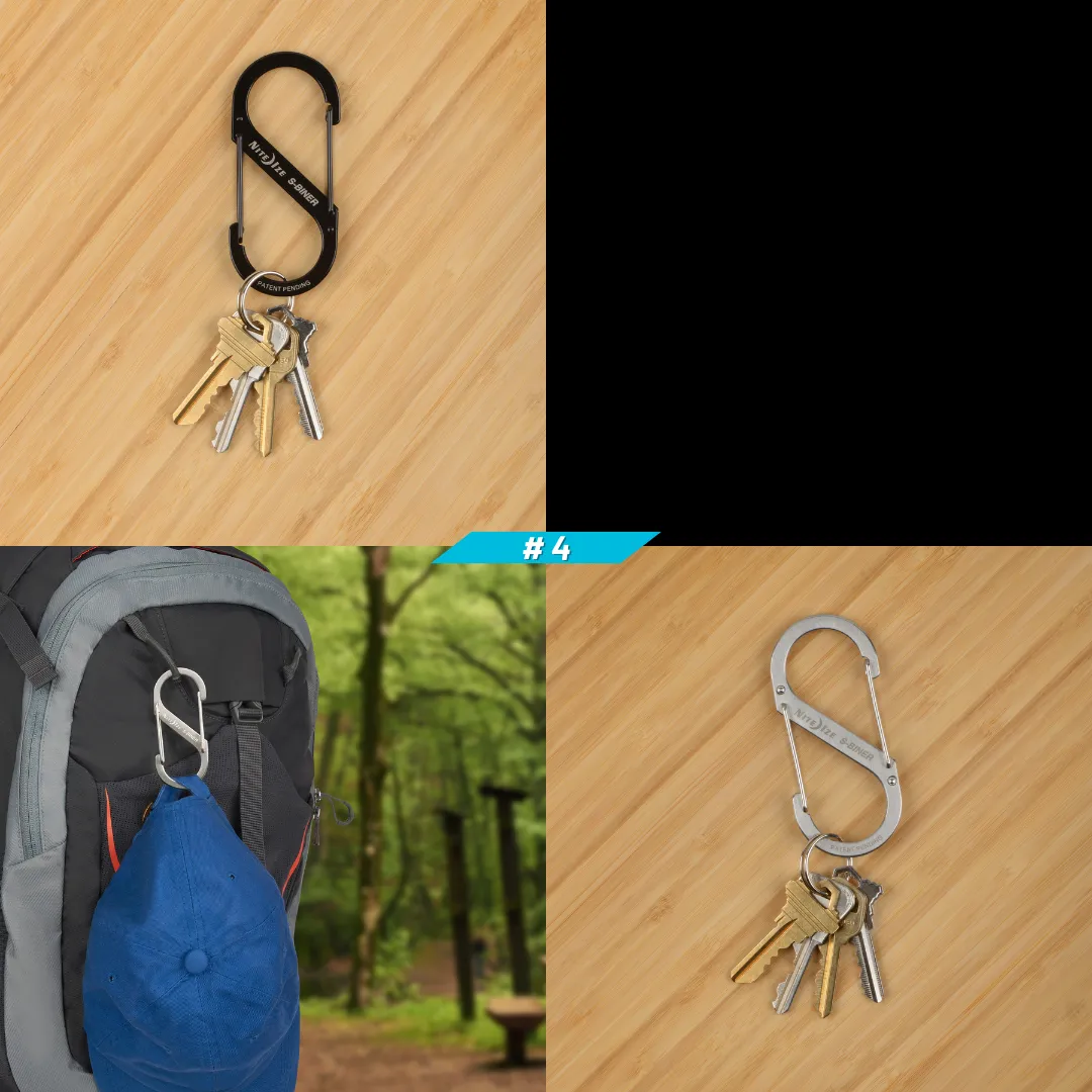 Nite Ize S-Biner Stainless Steel Dual Carabiner - Black