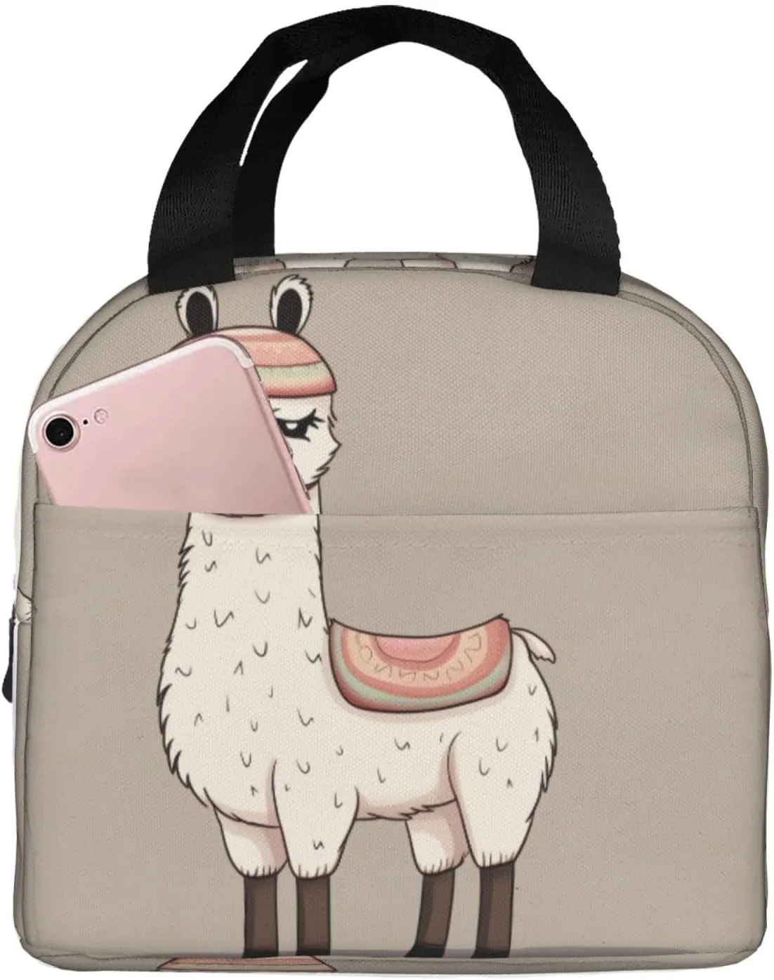 No Drama Llama Lunch Bag for Women Men Adult Insulated Lunch Box Reusable Leakproof Lunch Tote Bags Large Capacity Cooler Food Container Portable Lunchbox for Work Travel