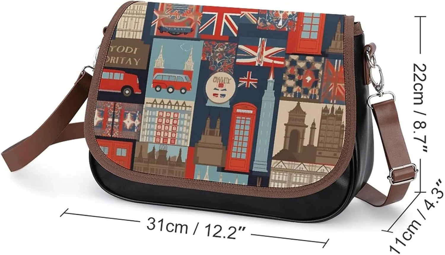 Novelty Boho Abstract Flowers Crossbody Bags for Women Travel Shoulder Bag Small Leather Cross Body Handbags