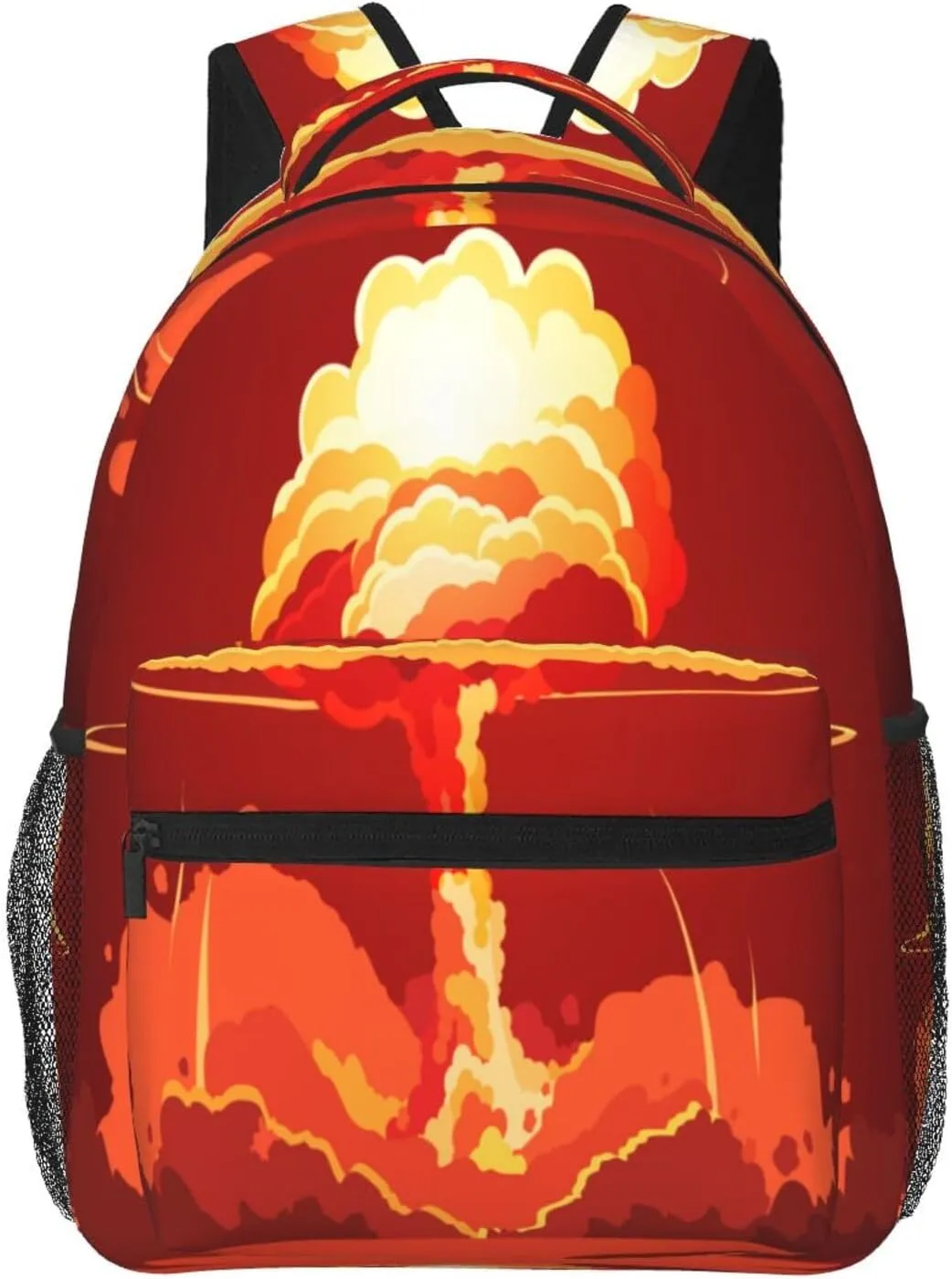 Nuclear Explosion Fireball Mushroom Cloud Backpack for Men Women, Travel Laptop Backpack Computer Bag Daypack for Business Work Weekender