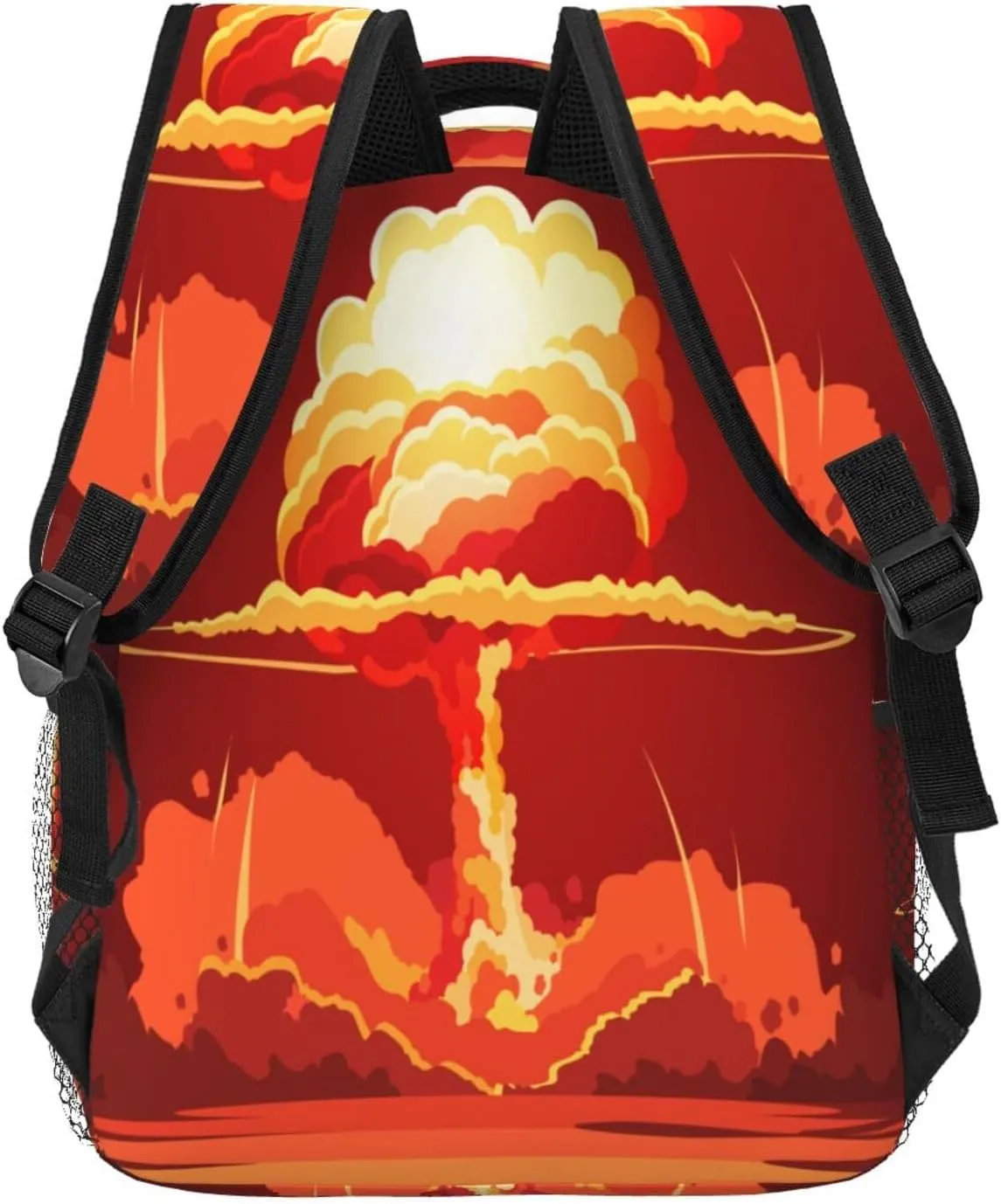 Nuclear Explosion Fireball Mushroom Cloud Backpack for Men Women, Travel Laptop Backpack Computer Bag Daypack for Business Work Weekender