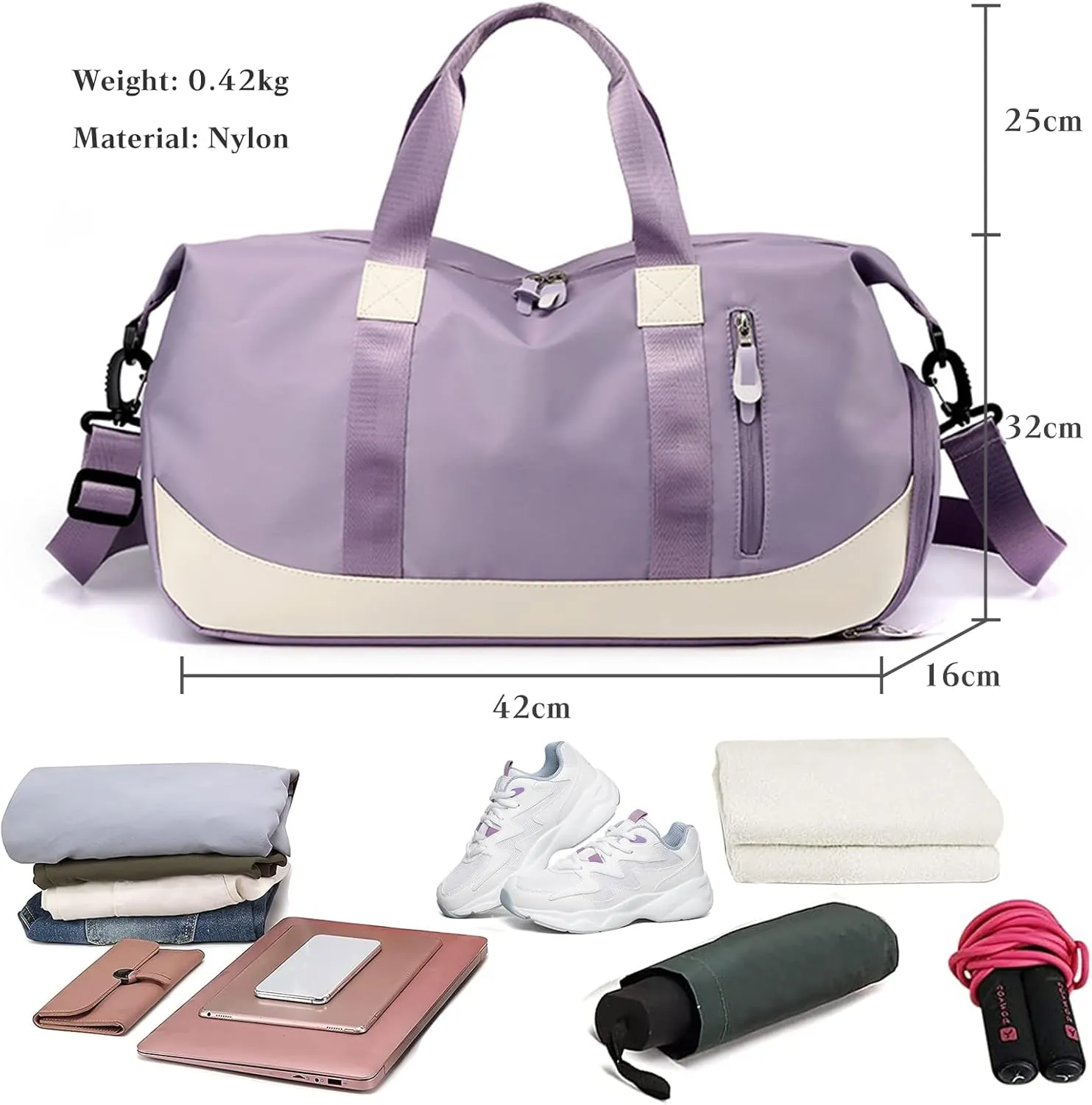 Nylon Travel Duffel Bag for Women