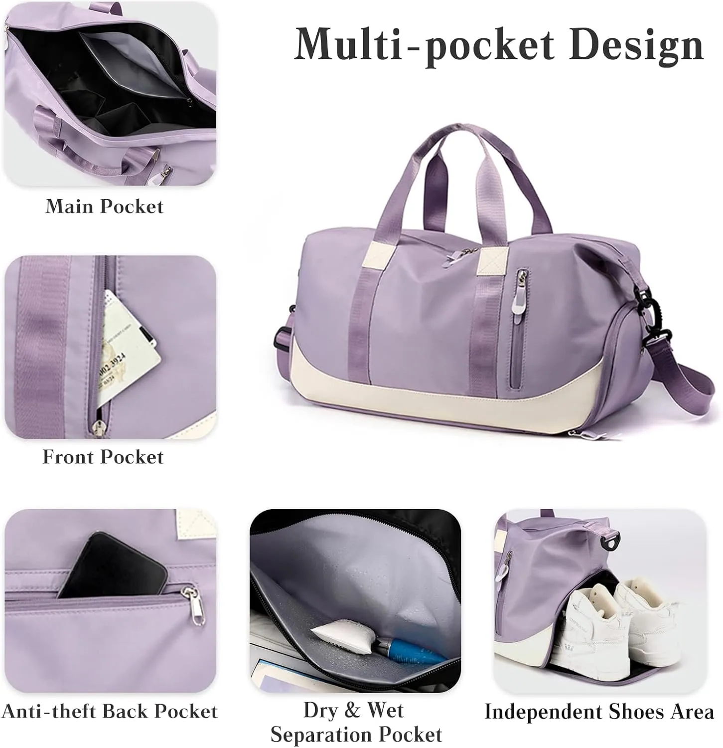 Nylon Travel Duffel Bag for Women