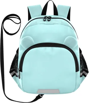 ODAWA Children's Leash Backpacks Pale Turquoise Kid Backpacks, Toddler Schoolbags for Boys and Girls