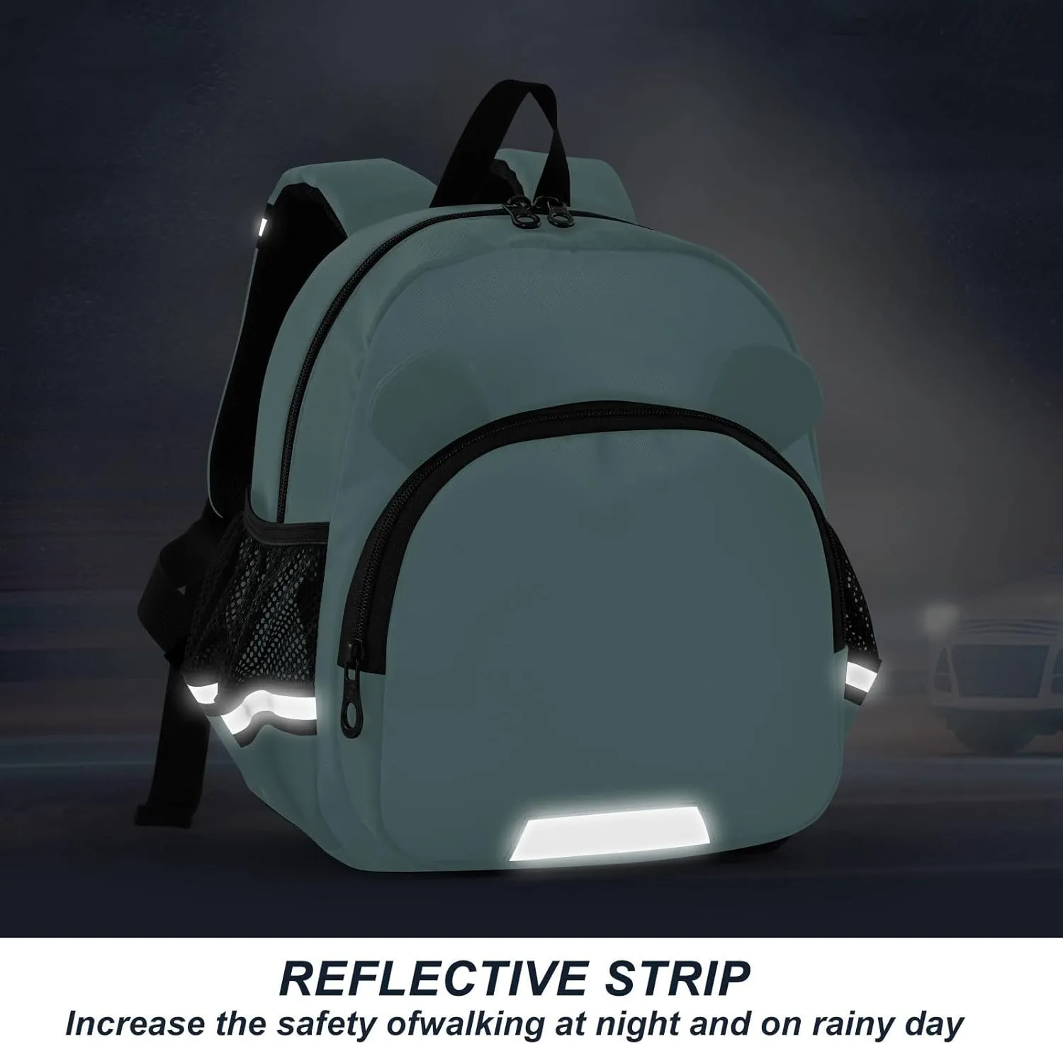 ODAWA Children's Leash Backpacks Pale Turquoise Kid Backpacks, Toddler Schoolbags for Boys and Girls