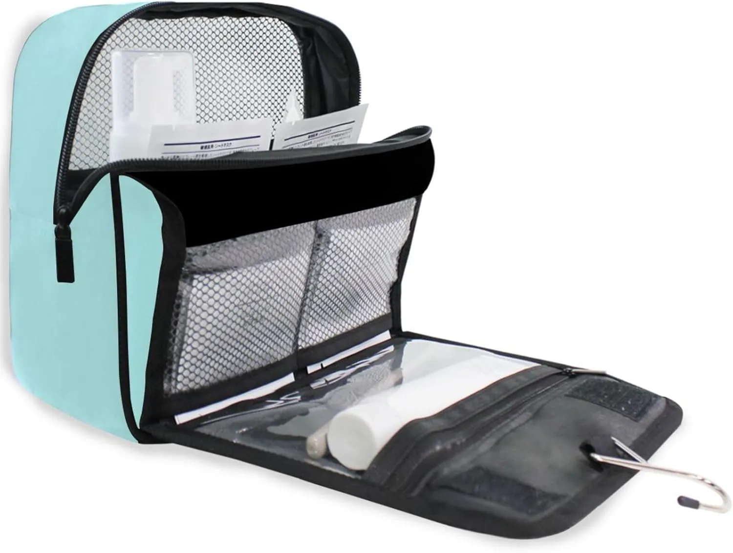 ODAWA Toiletry Bag Pale Turquoise Hanging Cosmetic Toiletry Bag Cosmetic Travel Toiletry Organizer for Women