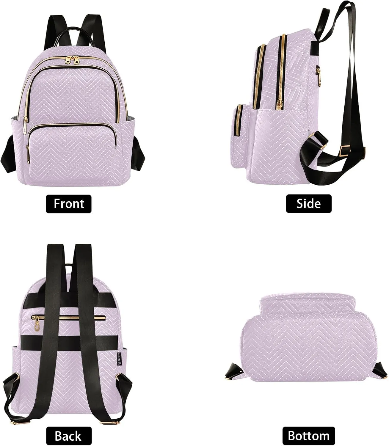 ODAWA Travel Backpack Women, Pail Lilac Anti-theft Casual Shoulder Bag Light Weight Backpacks for Travel