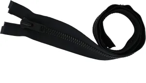 Ohio Travel Bag Bomber Jacket Zipper, #9, 30 Inch, Black with Black Oxide Brass Teeth, 9BJ-30-BLK-OX