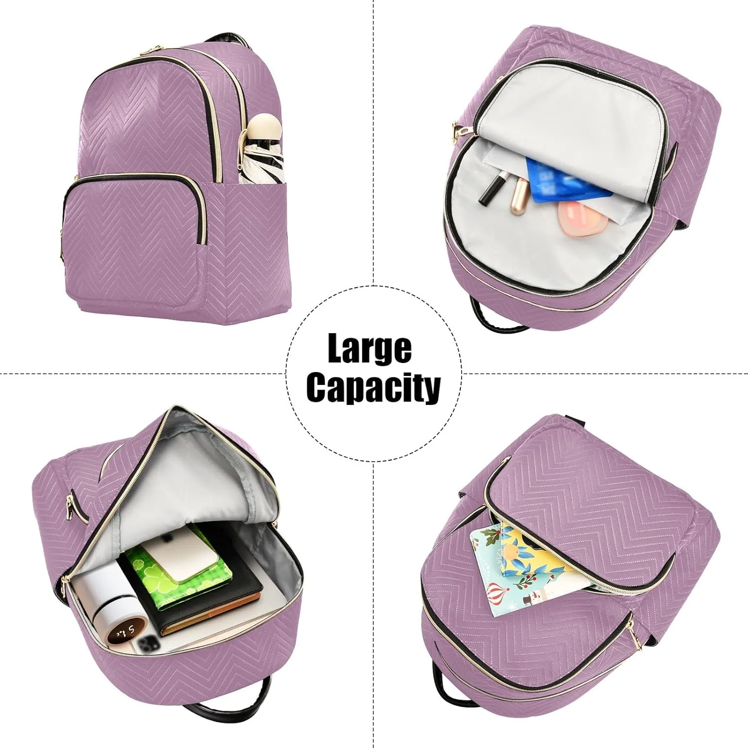 Opera Mauve Women's Backpack Purse Anti Theft Ladies Backpack Travel Lightweight Backpacks