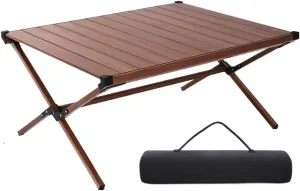 Outdoor Camping Table Outdoor Table Foldable Fold Up Portable Camping Folding Table Aluminum Alloy Table Camping Furniture(A,89 * 70 * 43cm)