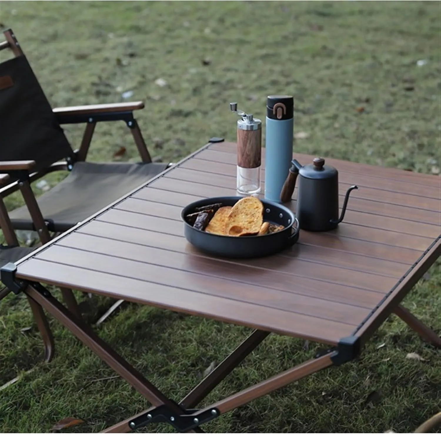 Outdoor Camping Table Outdoor Table Foldable Fold Up Portable Camping Folding Table Aluminum Alloy Table Camping Furniture(A,89 * 70 * 43cm)