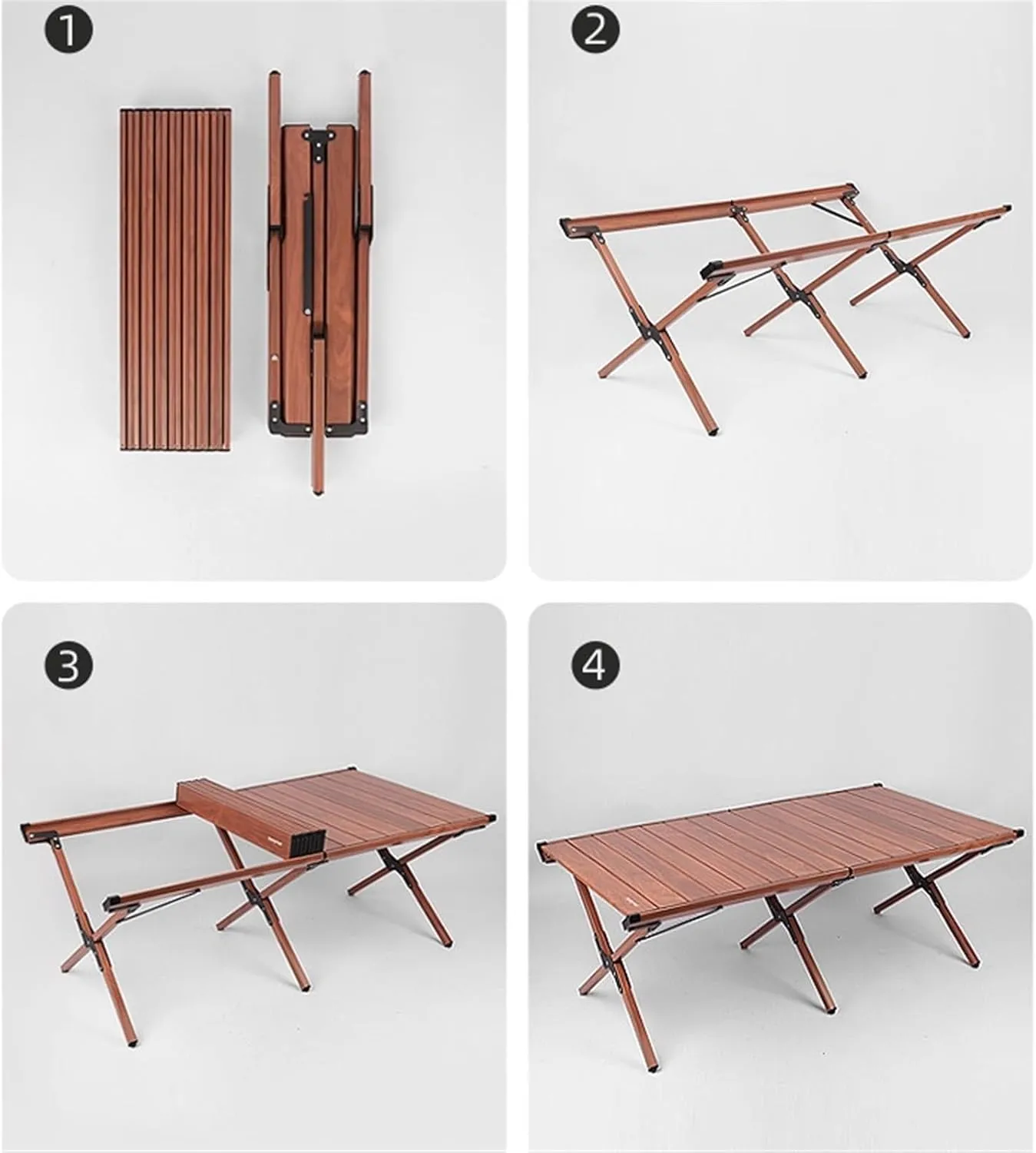 Outdoor Camping Table Outdoor Table Foldable Fold Up Portable Camping Folding Table Aluminum Alloy Table Camping Furniture(A,89 * 70 * 43cm)
