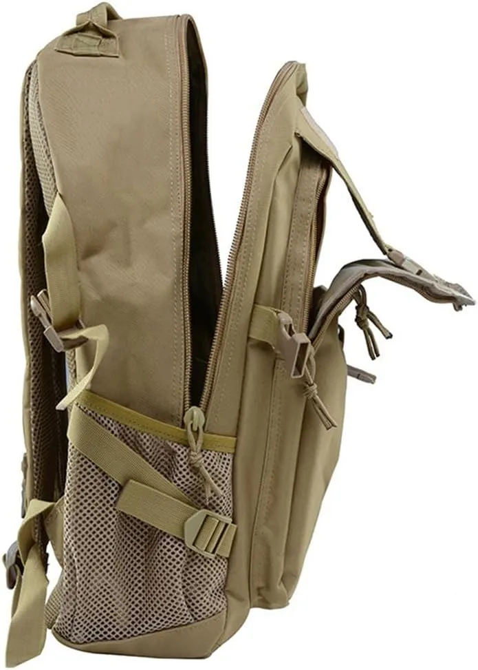 Oxford Cloth Backpack Camping Hiking Backpack Trekking Daypack Outdoor Backpacks, Khaki, One Size