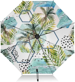 Oyihfvs Automatic Umbrella, Folding Umbrella Reinforced Anti-UV Sun rain Auto Open/Close
