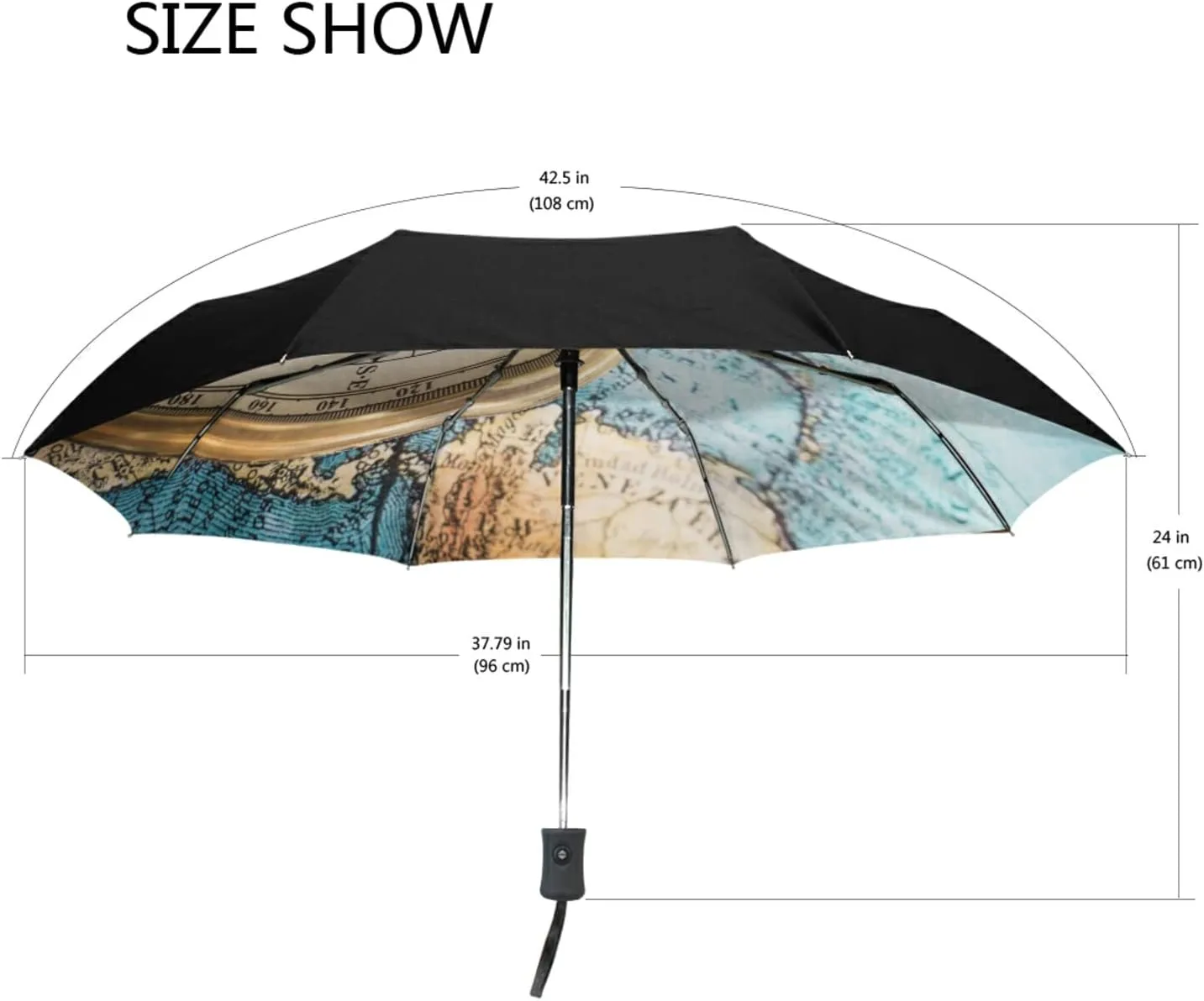 Oyihfvs Automatic Windproof Waterproof Umbrella, Folding Umbrella Reinforced Portable Automatic Compact Anti-UV Sun rain Auto Open/Close
