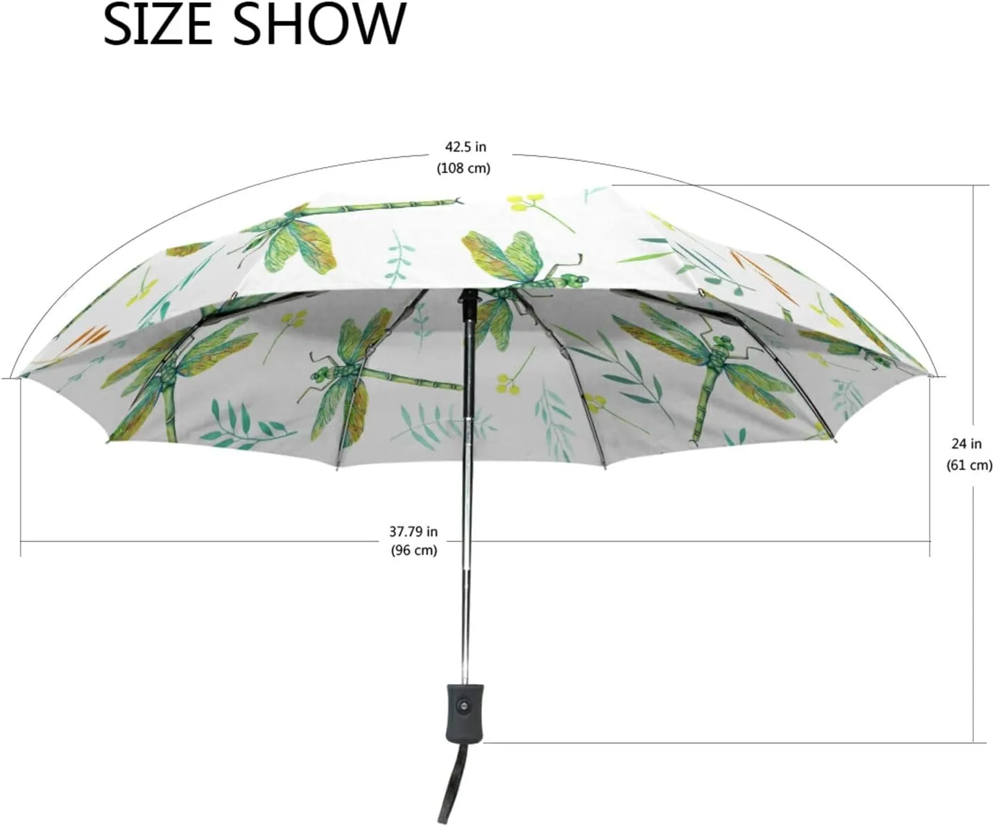 Oyihfvs Automatic Windproof Waterproof Umbrella, Folding Umbrella Reinforced Portable Automatic Compact Anti-UV Sun rain Auto Open/Close