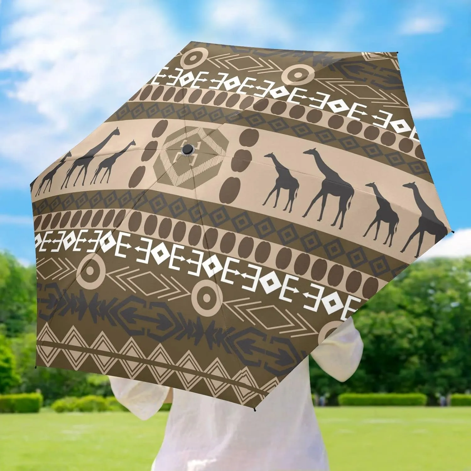 Oyihfvs Parasol Folding Umbrella, Reinforced Windproof Waterproof, Portable Compact Anti-UV Sun Rain Protection for Travel Outdoor