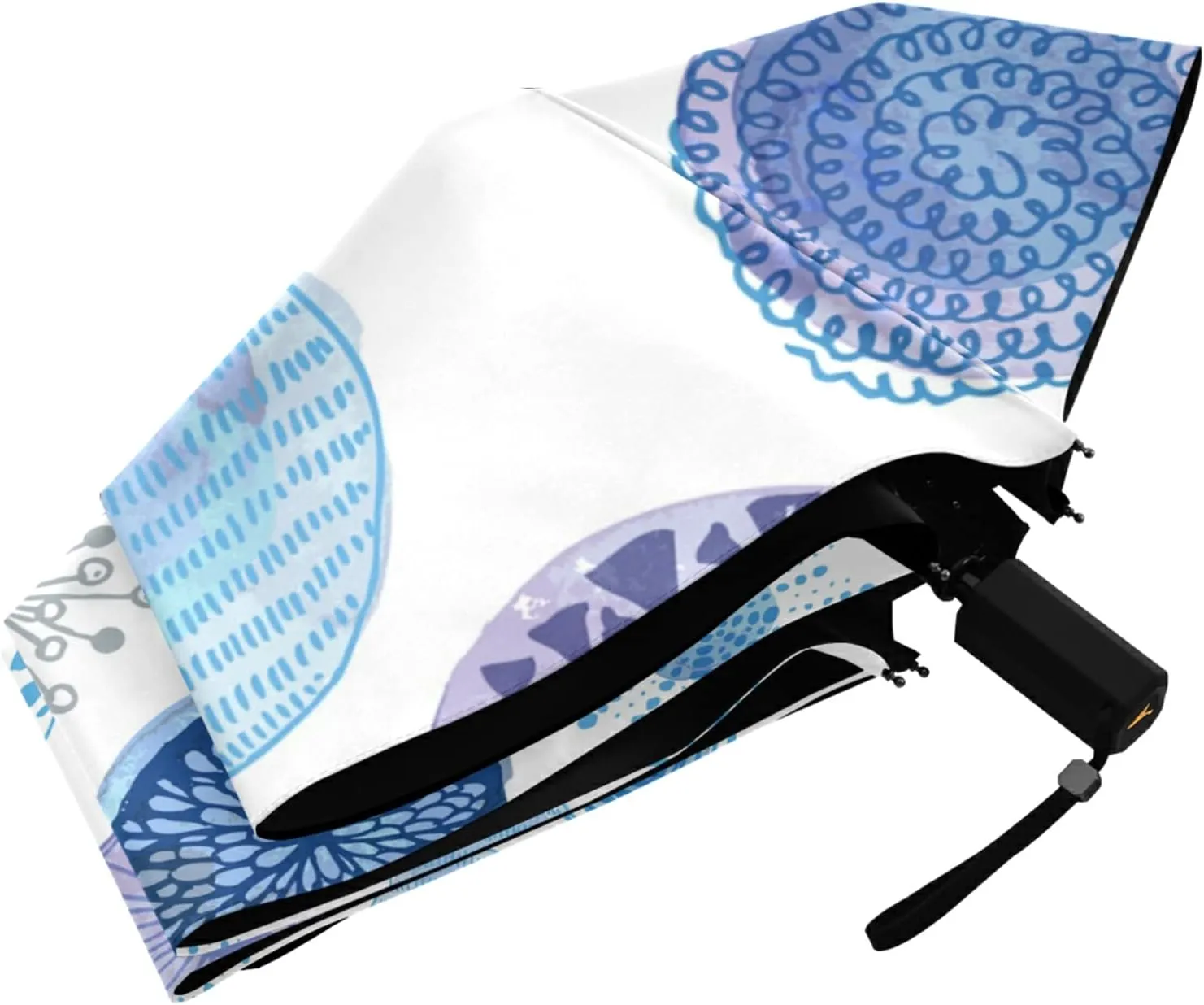 Oyihfvs Parasol Folding Umbrella, Reinforced Windproof Waterproof, Portable Compact Anti-UV Sun Rain Protection for Travel Outdoor
