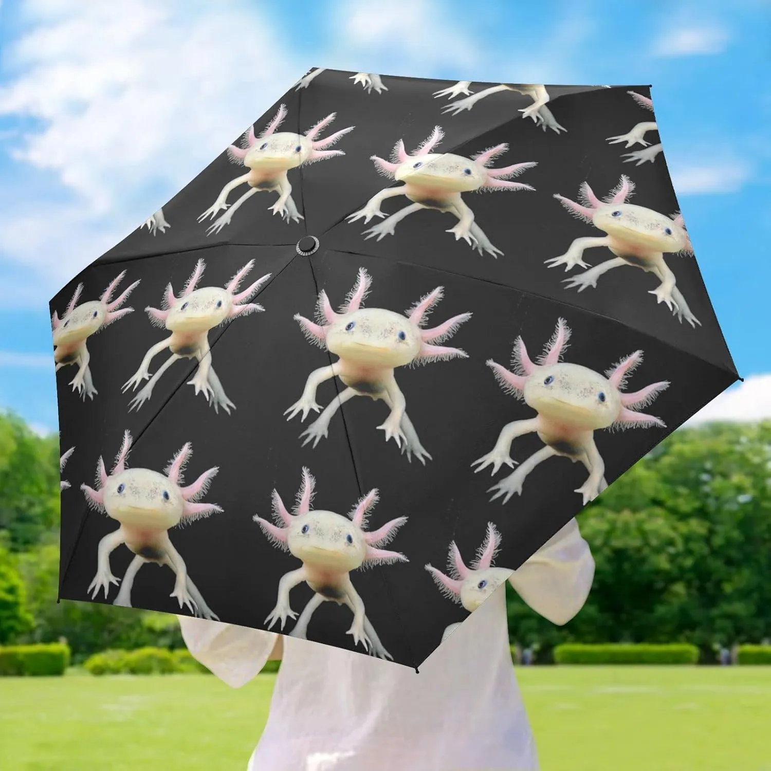 Oyihfvs Parasol Folding Umbrella, Reinforced Windproof Waterproof, Portable Compact Anti-UV Sun Rain Protection for Travel Outdoor