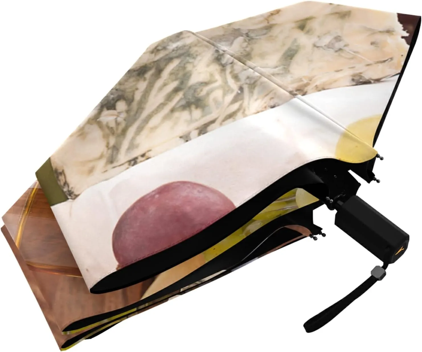 Oyihfvs Parasol Folding Umbrella, Reinforced Windproof Waterproof, Portable Compact Anti-UV Sun Rain Protection for Travel Outdoor