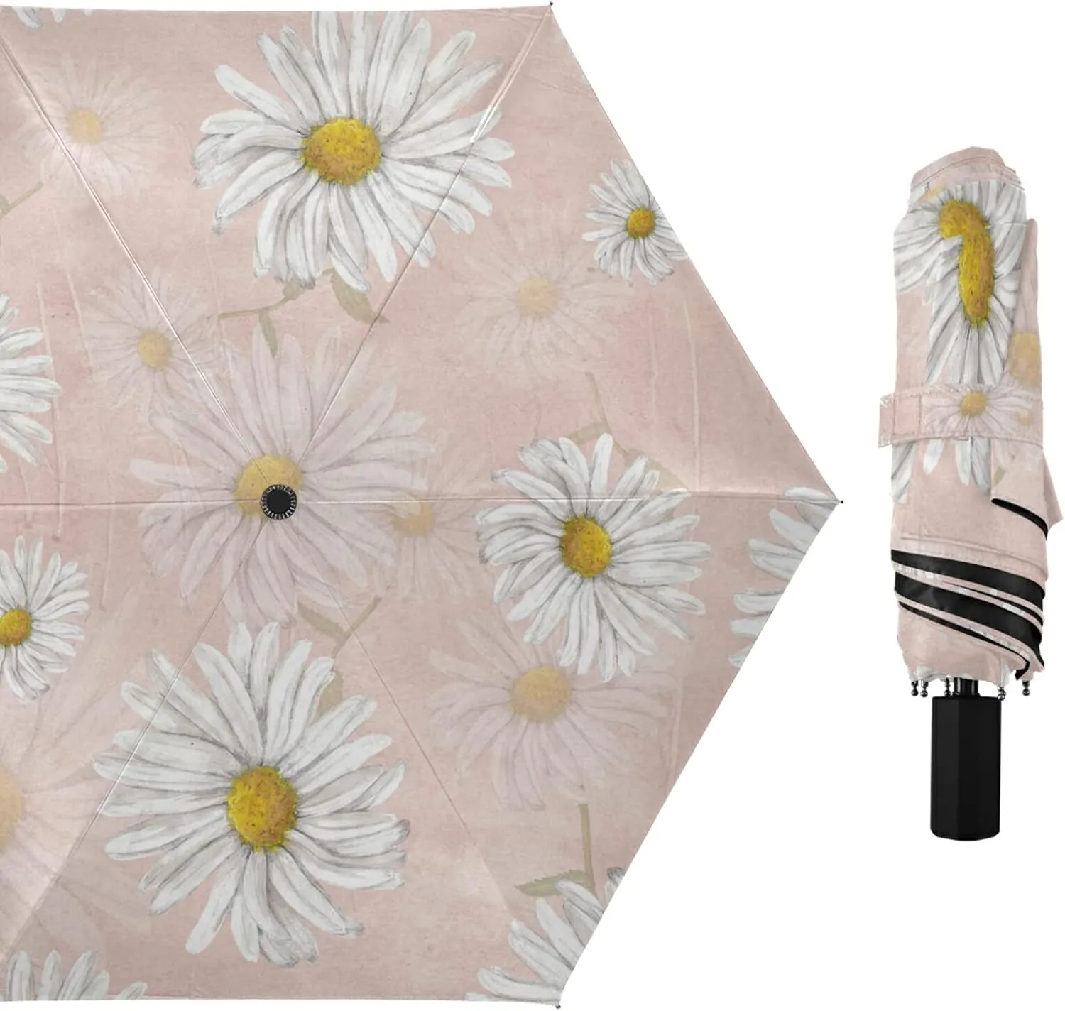 Oyihfvs Parasol Folding Umbrella, Reinforced Windproof Waterproof, Portable Compact Anti-UV Sun Rain Protection for Travel Outdoor
