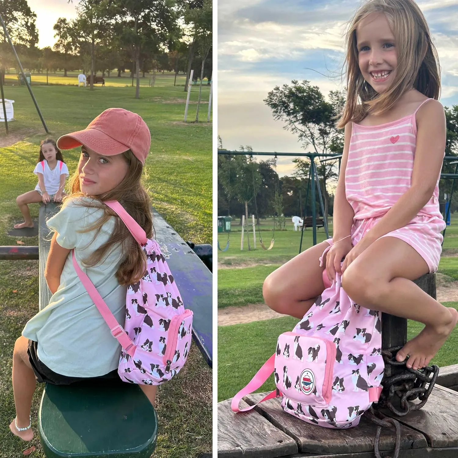 Packable Waterproof Drawstring Backpack for Kids – Foldable Lightweight. Travel Gym Beach Swim Bag for Boys Girls (Airplane)