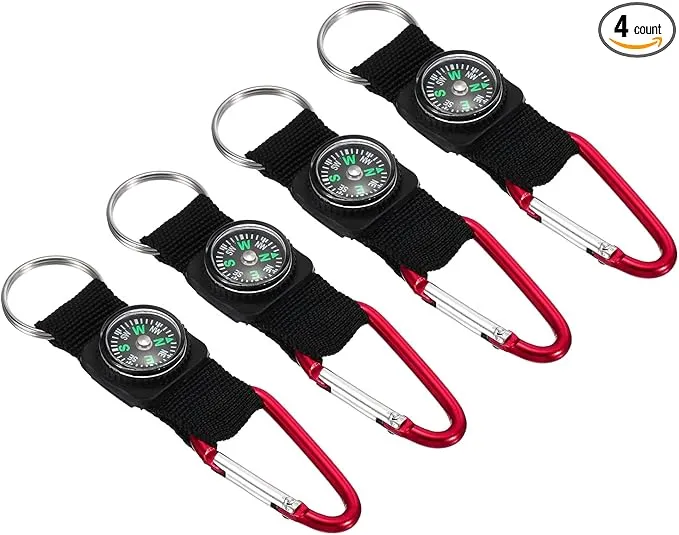 PATIKIL Compass Keychain Belt Clip, Party Favors for Camping