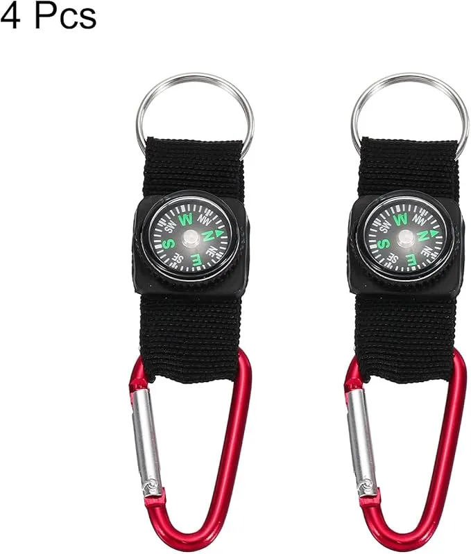 PATIKIL Compass Keychain Belt Clip, Party Favors for Camping