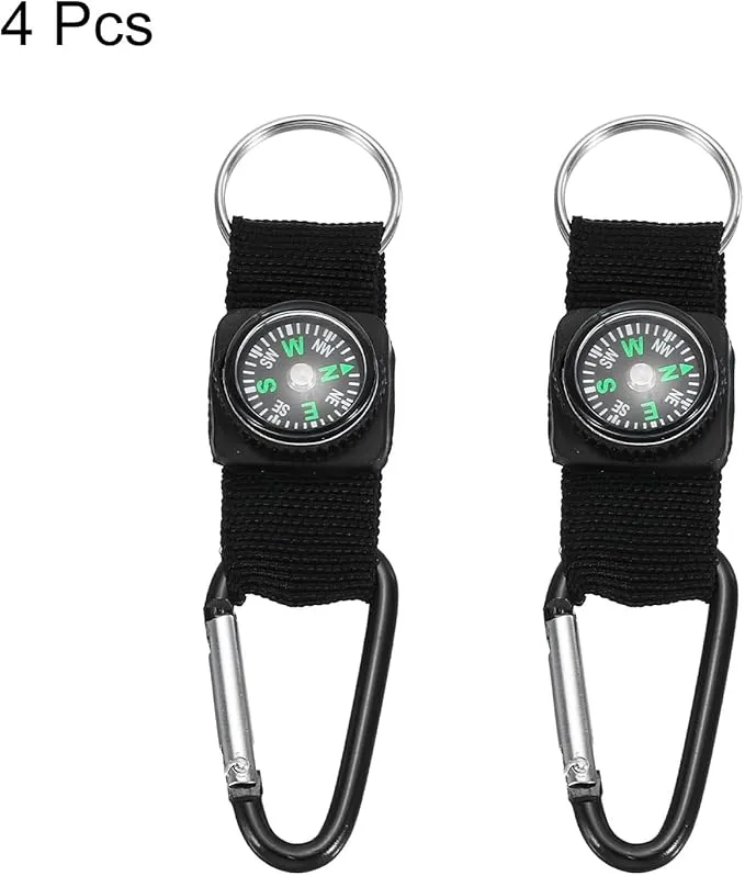 PATIKIL Compass Keychain Belt Clip, Party Favors for Camping
