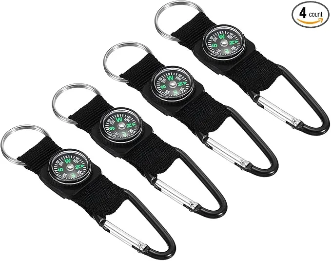 PATIKIL Compass Keychain Belt Clip, Party Favors for Camping
