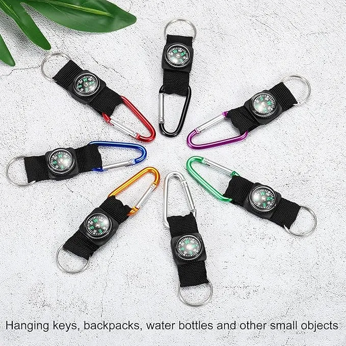 PATIKIL Compass Keychain Belt Clip, Party Favors for Camping
