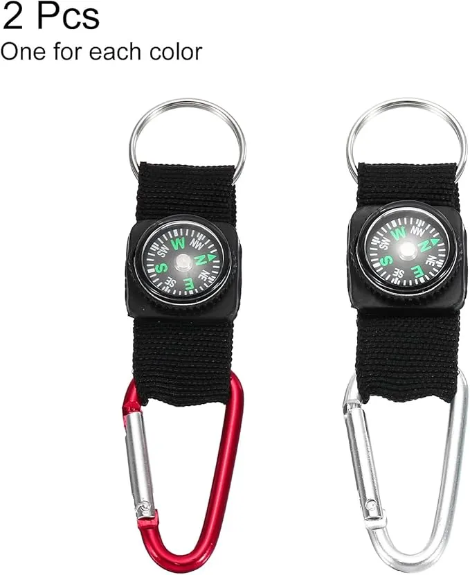 PATIKIL Compass Keychain Belt Clip,for Camping Outdoors