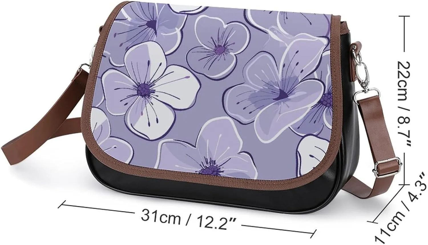Peach Cat Pattern Crossbody Bags for Women Travel Shoulder Bag Small Leather Cross Body Handbags